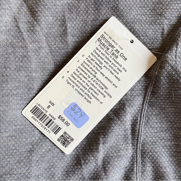 Lululemon Gray Stronger as One Muscle Tank - Picture 2 of 7